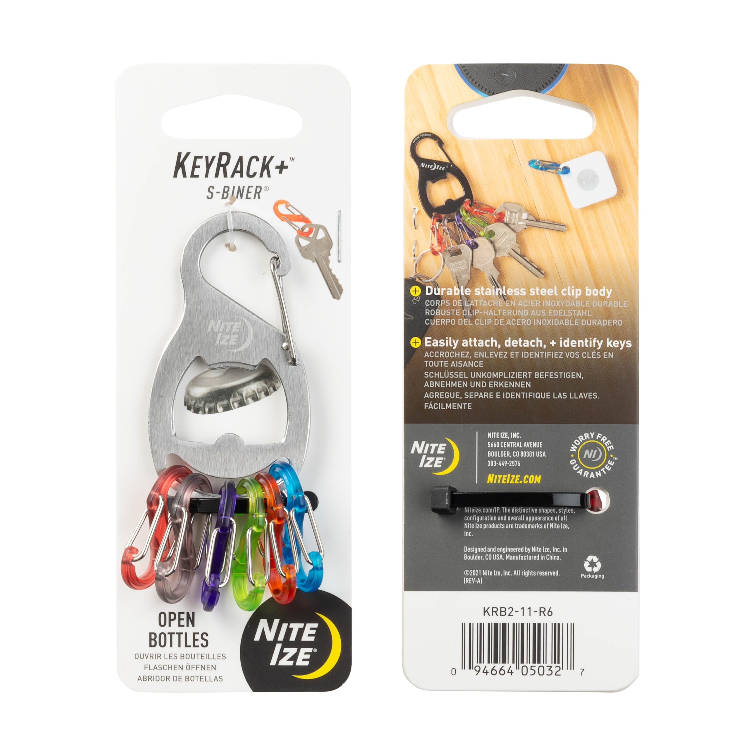 Nite Ize KeyRack Plus S-Biner backed by Worry Free Guarantee.