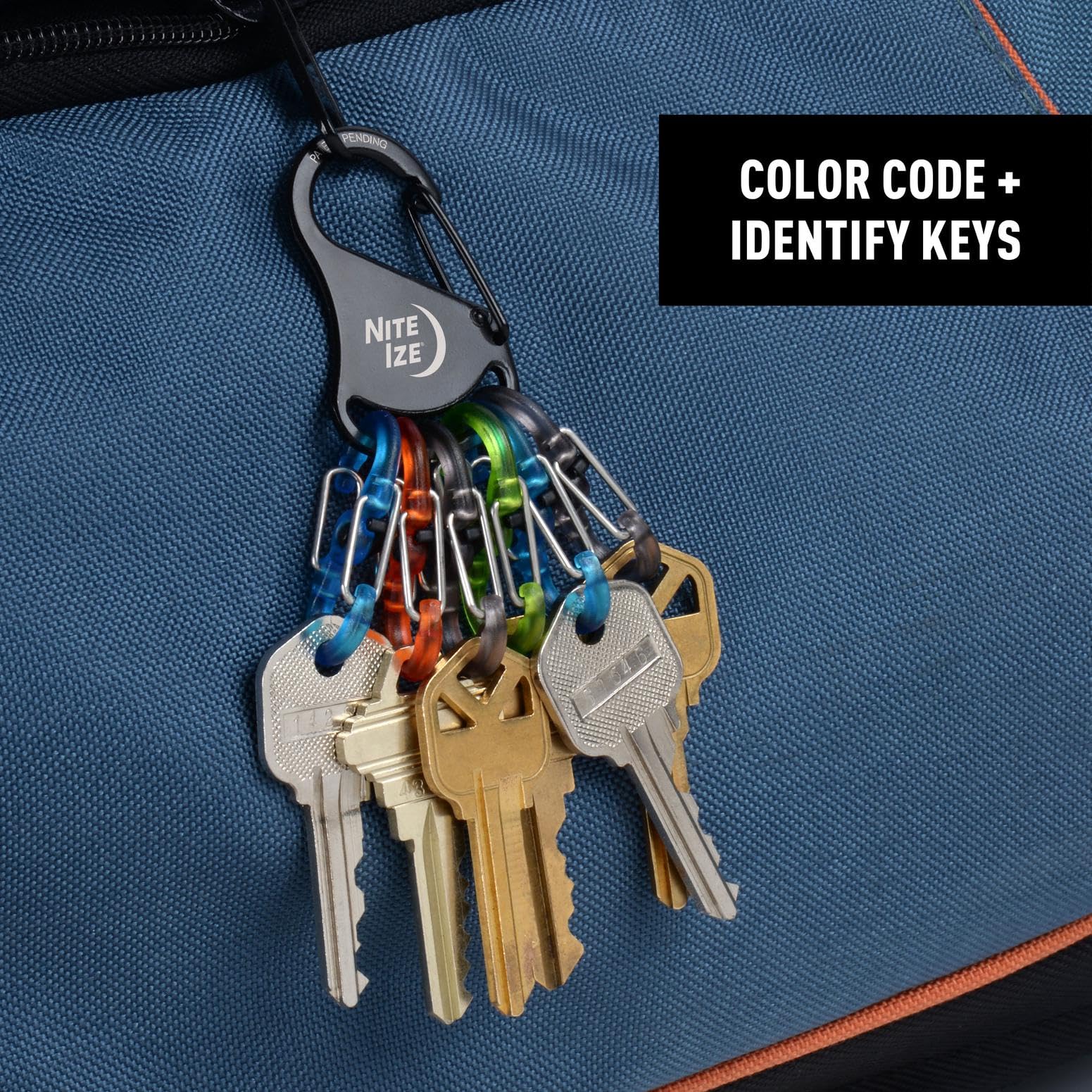 Close-up of Nite Ize KeyRack showing durable stainless steel construction for daily use.