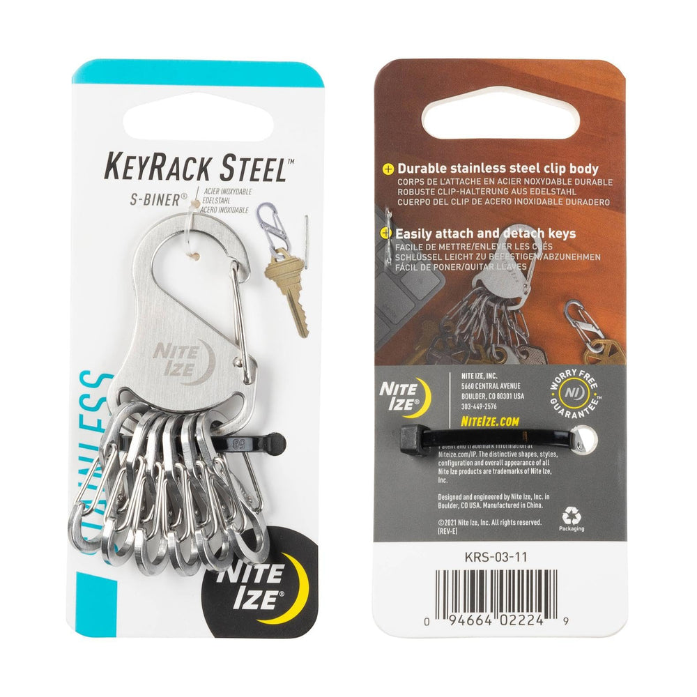 Nite Ize KeyRack Steel compact organizer for on-the-go keys.