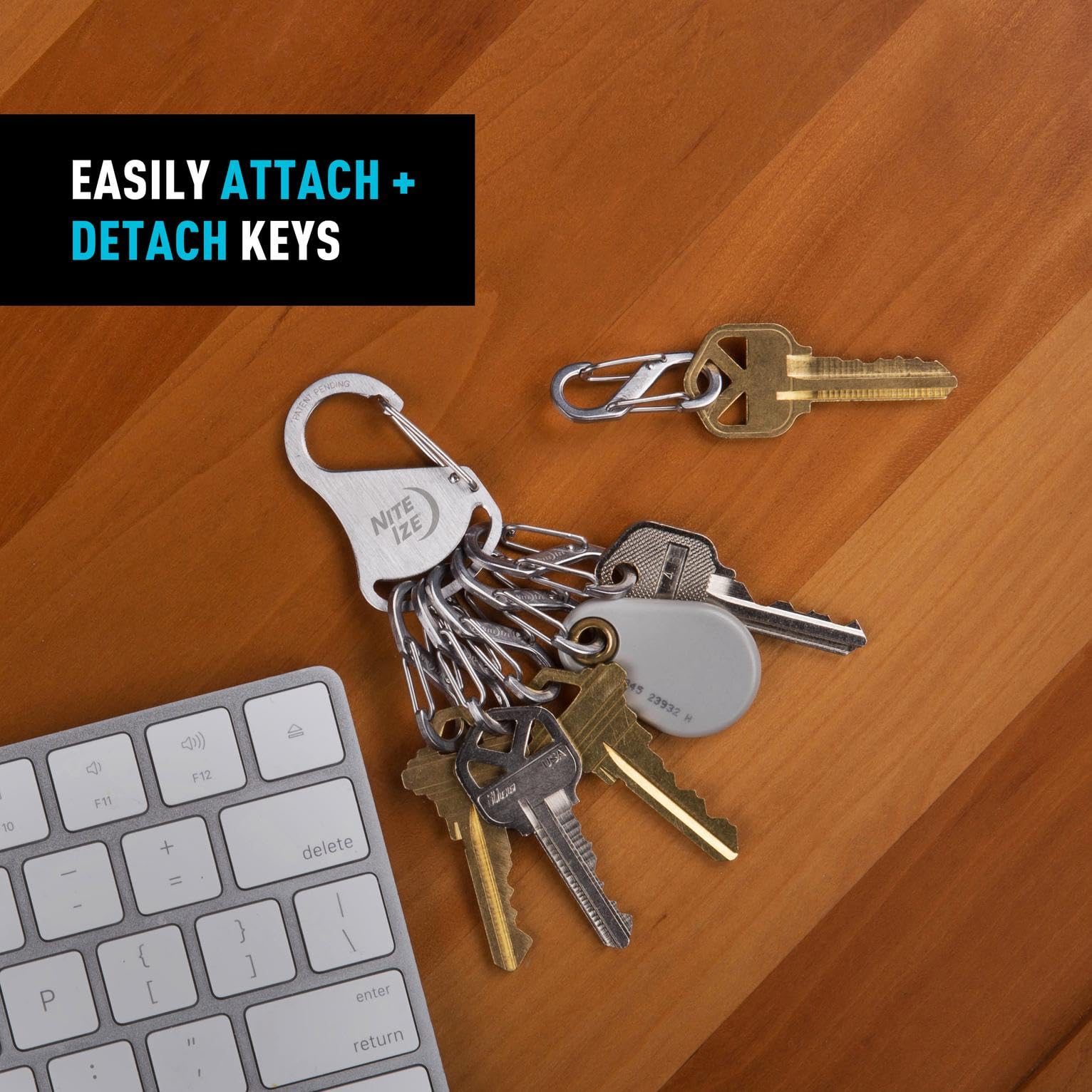 Nite Ize KeyRack Steel S-Biners hold keys securely for sharing.