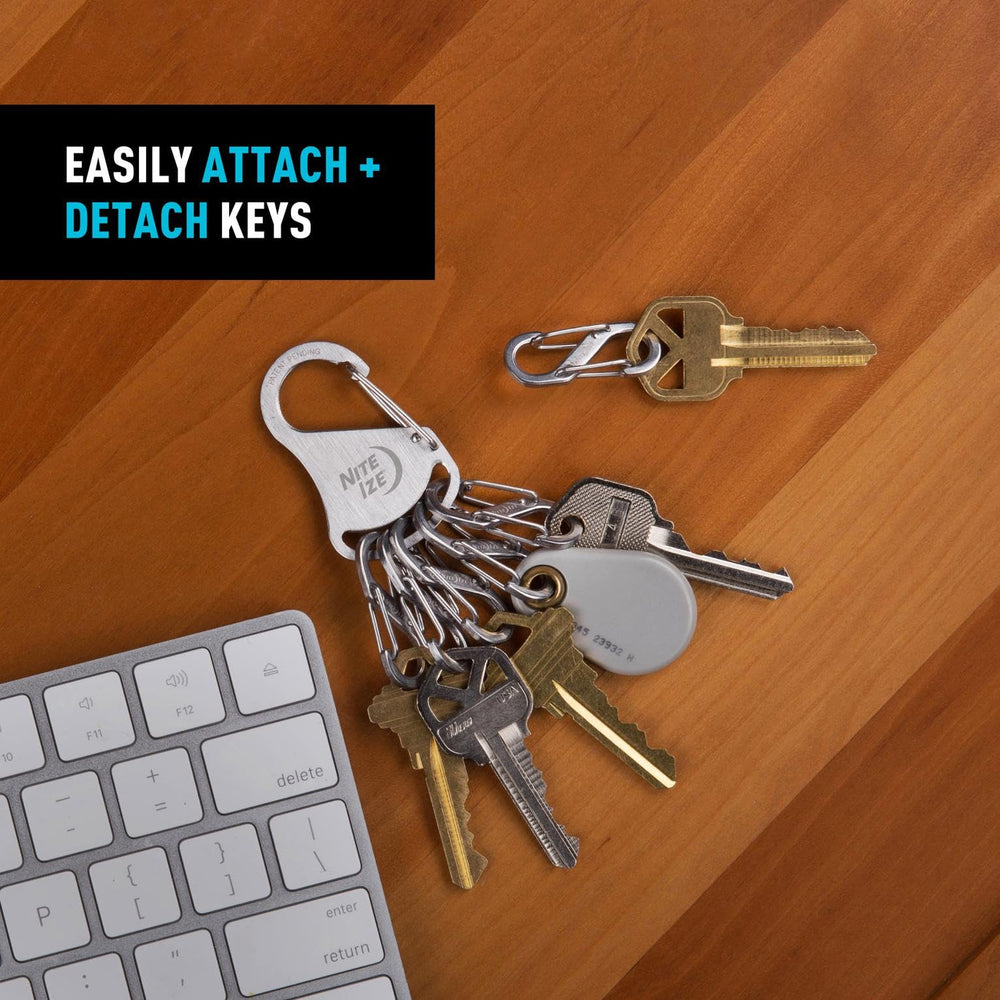 Nite Ize KeyRack Steel S-Biners hold keys securely for sharing.