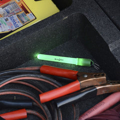 Nite Ize LED Mini Glowstick orange floats for easy visibility on water.
