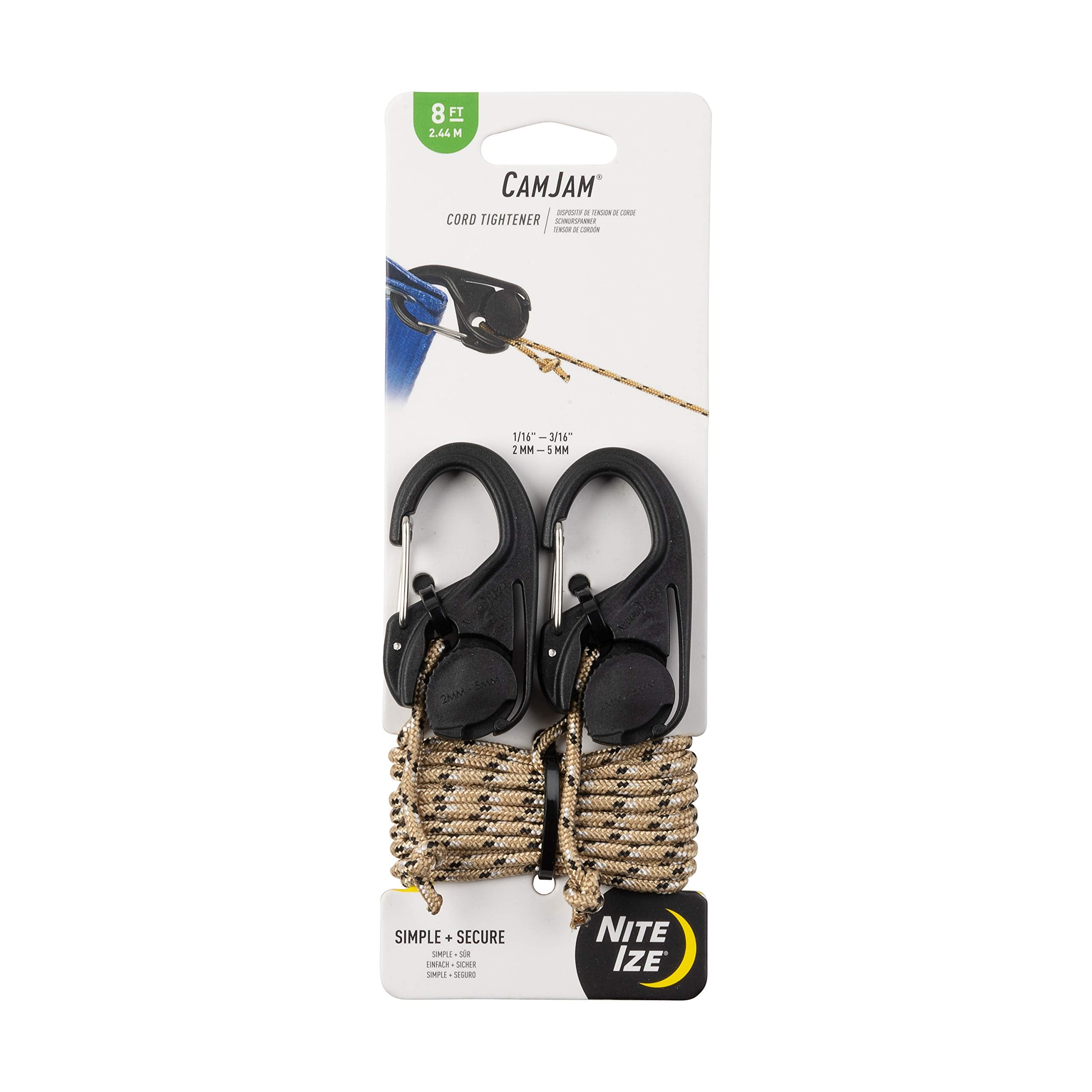 Nite Ize CamJam NCJ-25-2R3 cord tightener ready to tension light loads