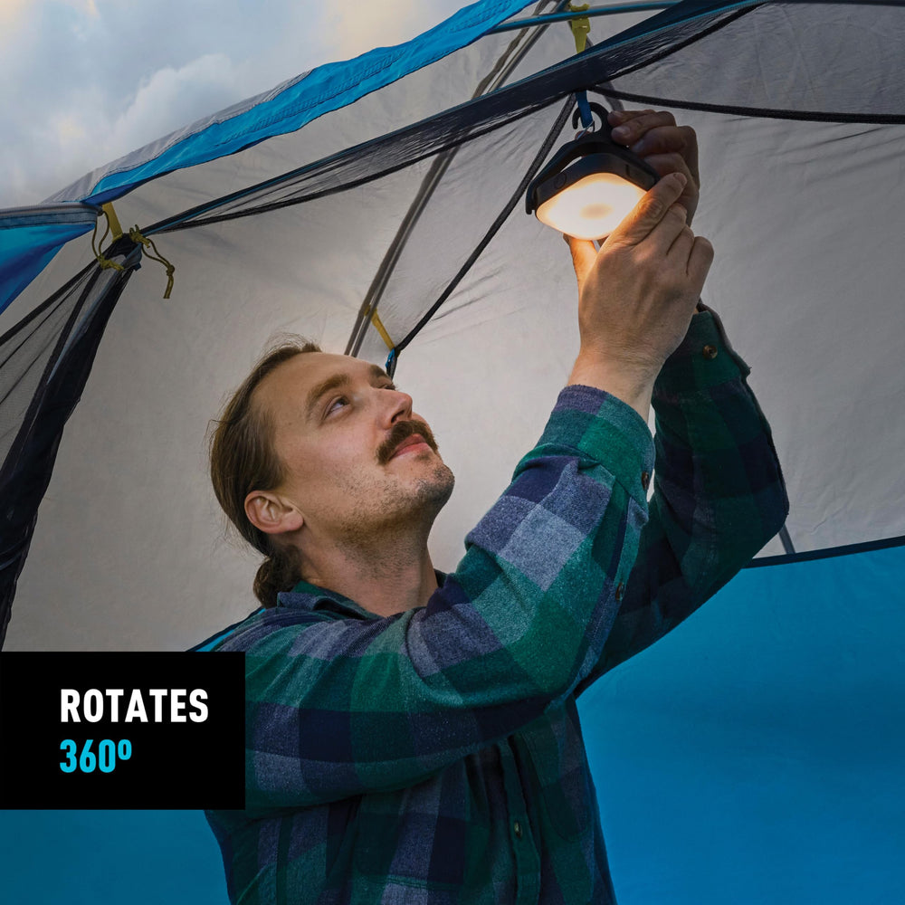 Nite Ize Radiant Revolve brightness modes for low, medium, or high lighting