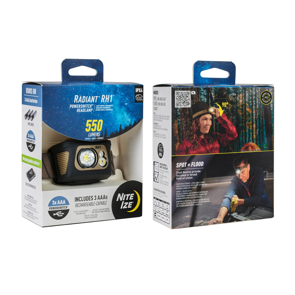 RH1 power options: AAA or Li-ion battery compatibility for flexibility