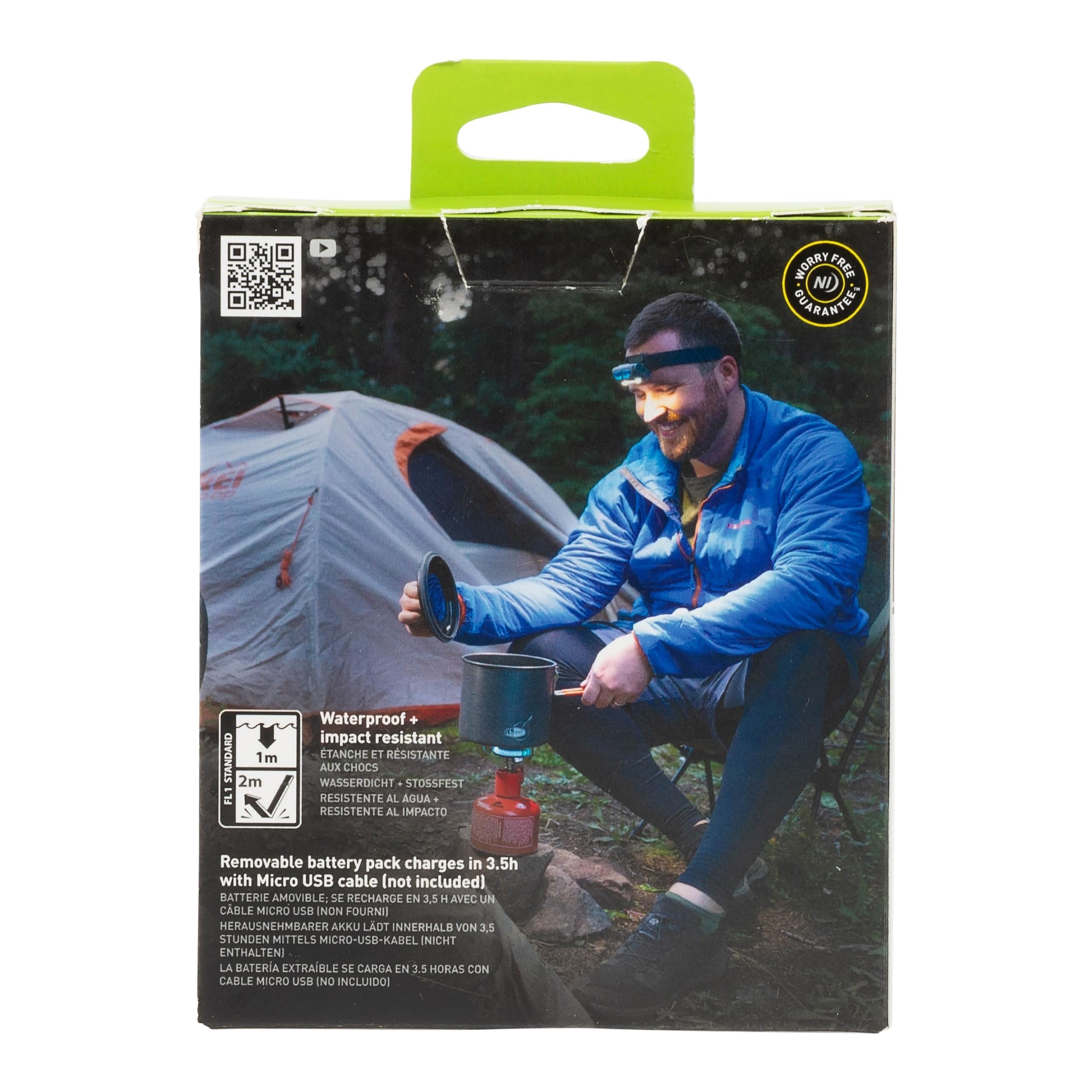 Nite Ize Radiant RH2 comfort-fit headband demonstrates secure wear during long backpacking sessions