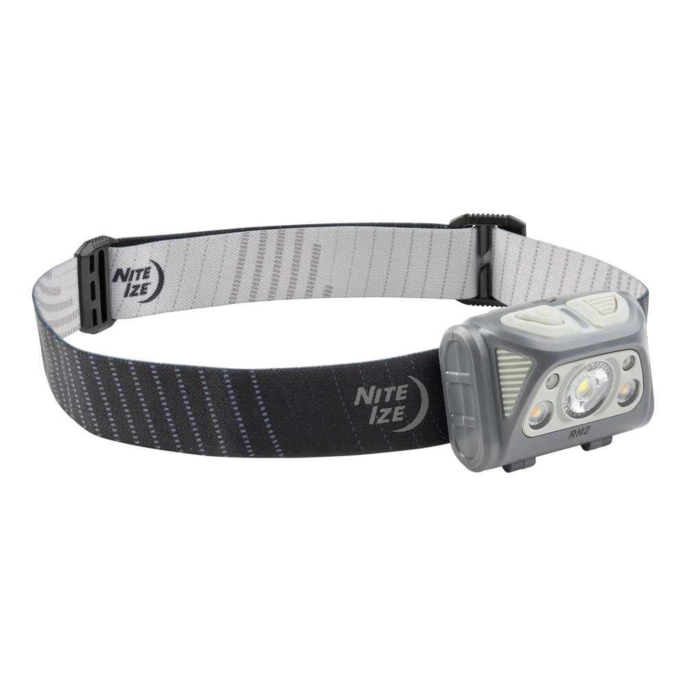Nite Ize Radiant RH2 power-switch beam setup demonstrates dual-mode capability for spot and flood lighting