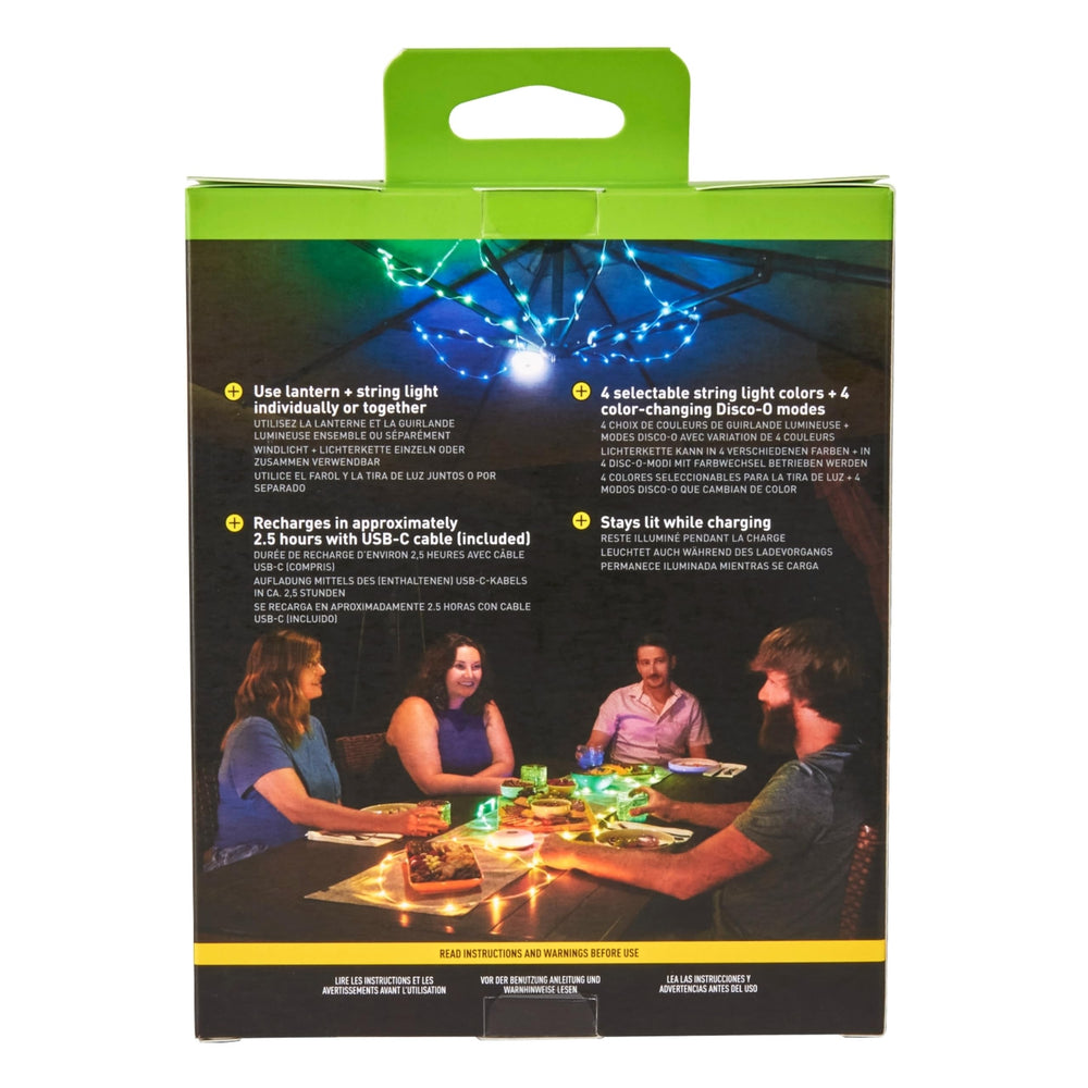 Nite Ize Radiant Starlit hand crank mechanism enabling windable lights.