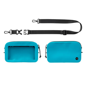 Nite Ize RunOff waterproof hip pack front view with quick-access phone pocket