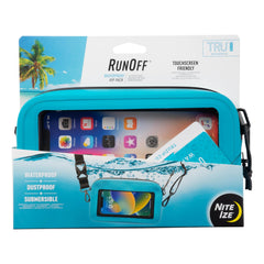 Nite Ize RunOff phone pocket close-up showing touchscreen window