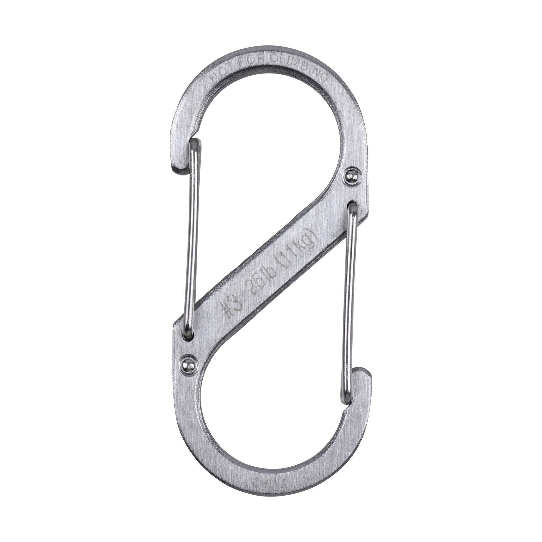 Nite Ize S-Biner #3 Stainless weight, light option for daily carry.