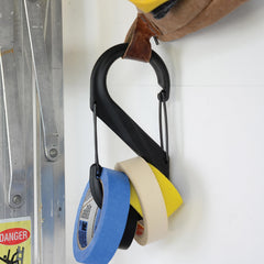 Nite Ize S-Biner supports hanging bicycle wheels and heavy items with two gates.