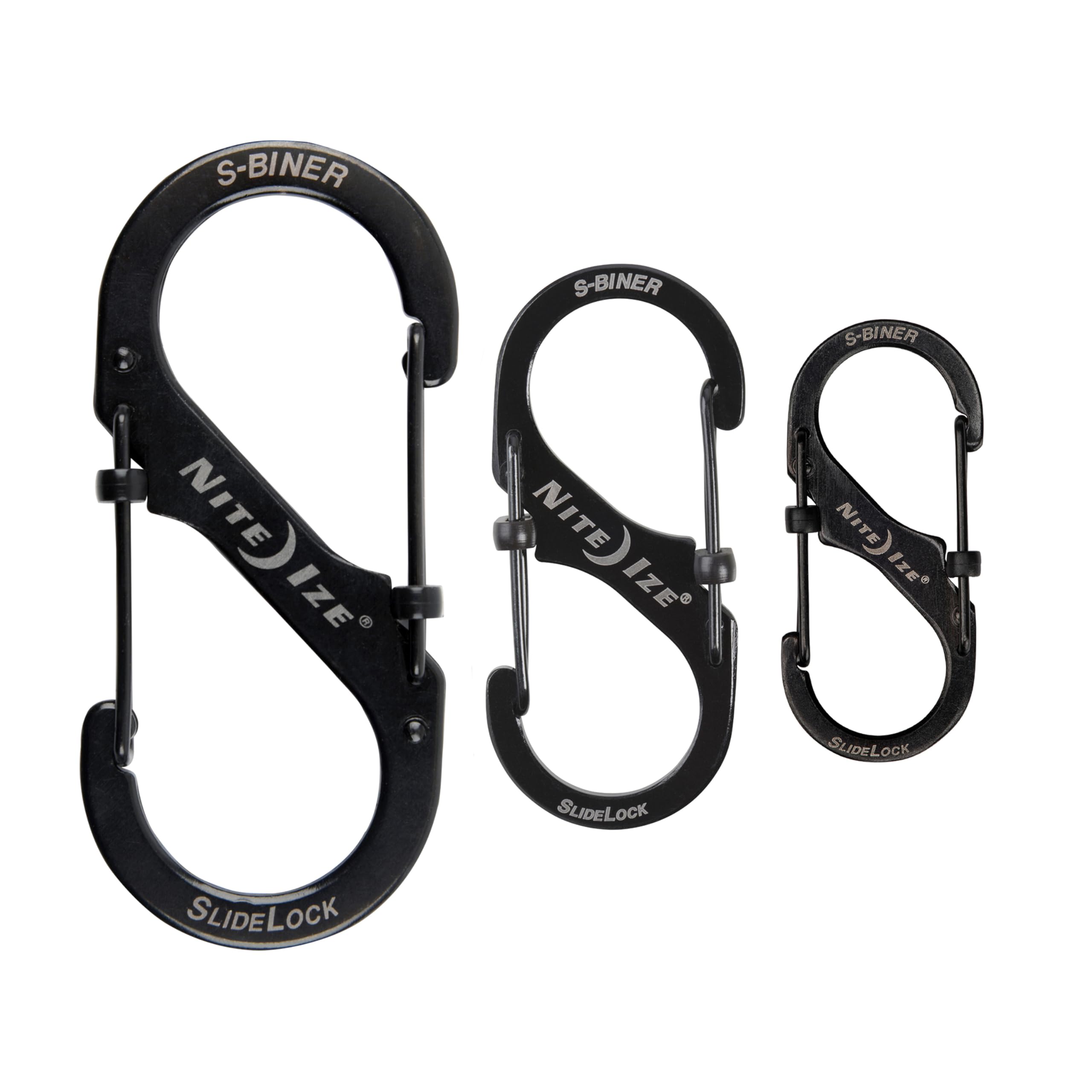 Nite Ize S-Biner three sizes accommodate different items with strong retention.
