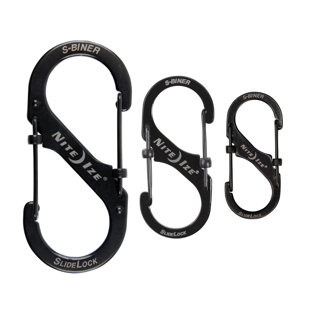 Nite Ize S-Biner three sizes accommodate different items with strong retention.