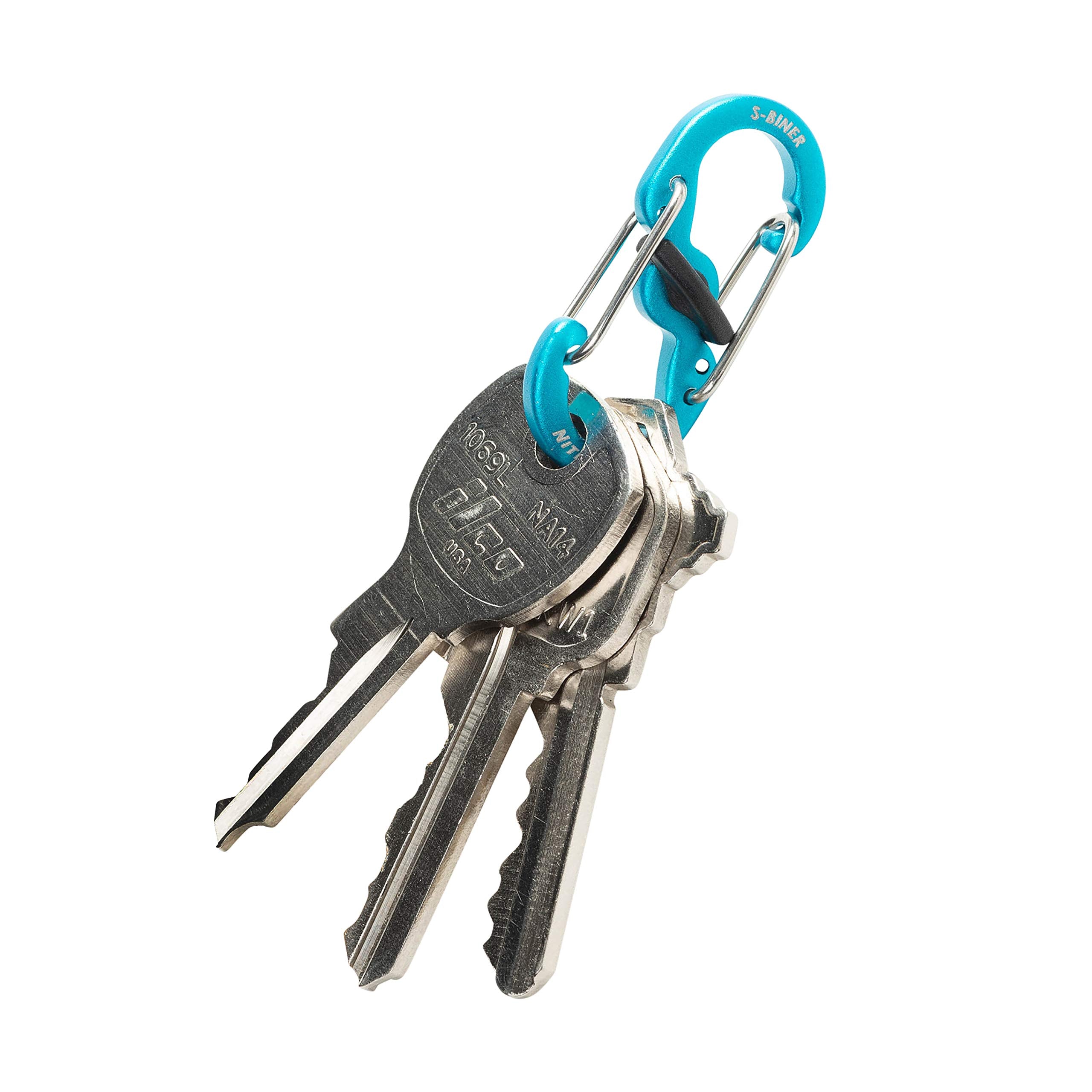 Nite Ize S-Biner MicroLock aluminum in assorted colors for easy organization.