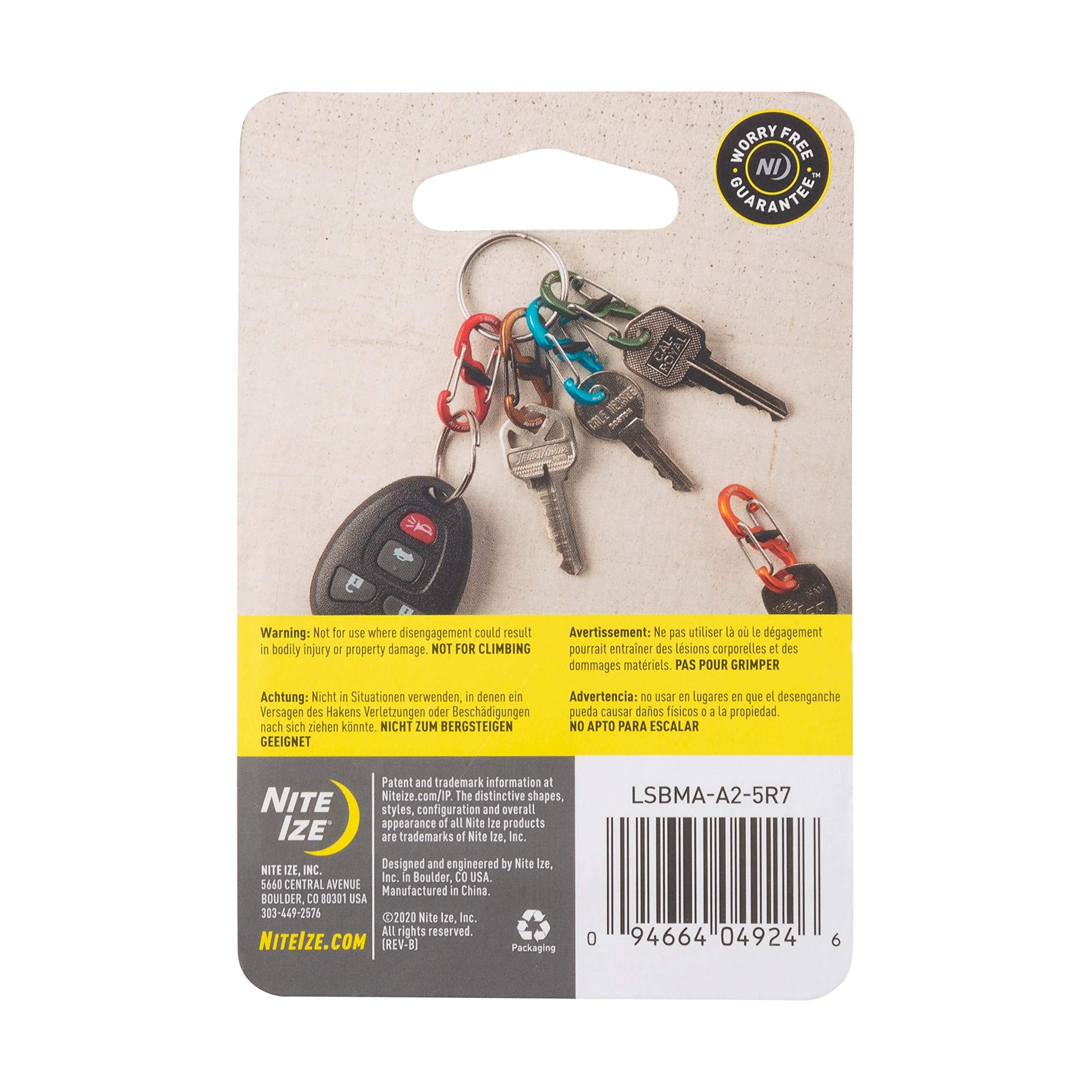 Nite Ize S-Biner MicroLock lightweight aluminum for everyday carry.