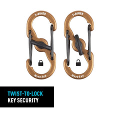 Nite Ize S-Biner MicroLock lightweight aluminum body for portable everyday use.