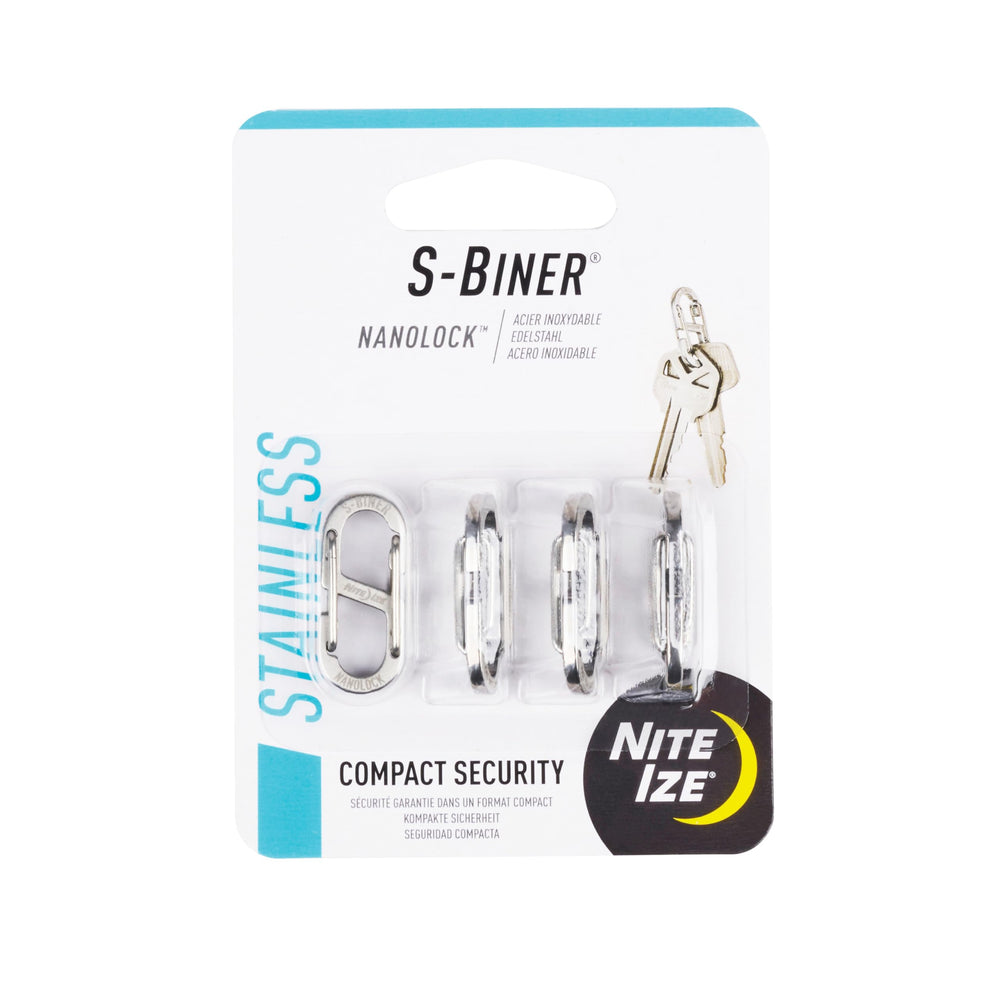 Nite Ize S-Biner NanoLock compact clip with dual gates for secure keys