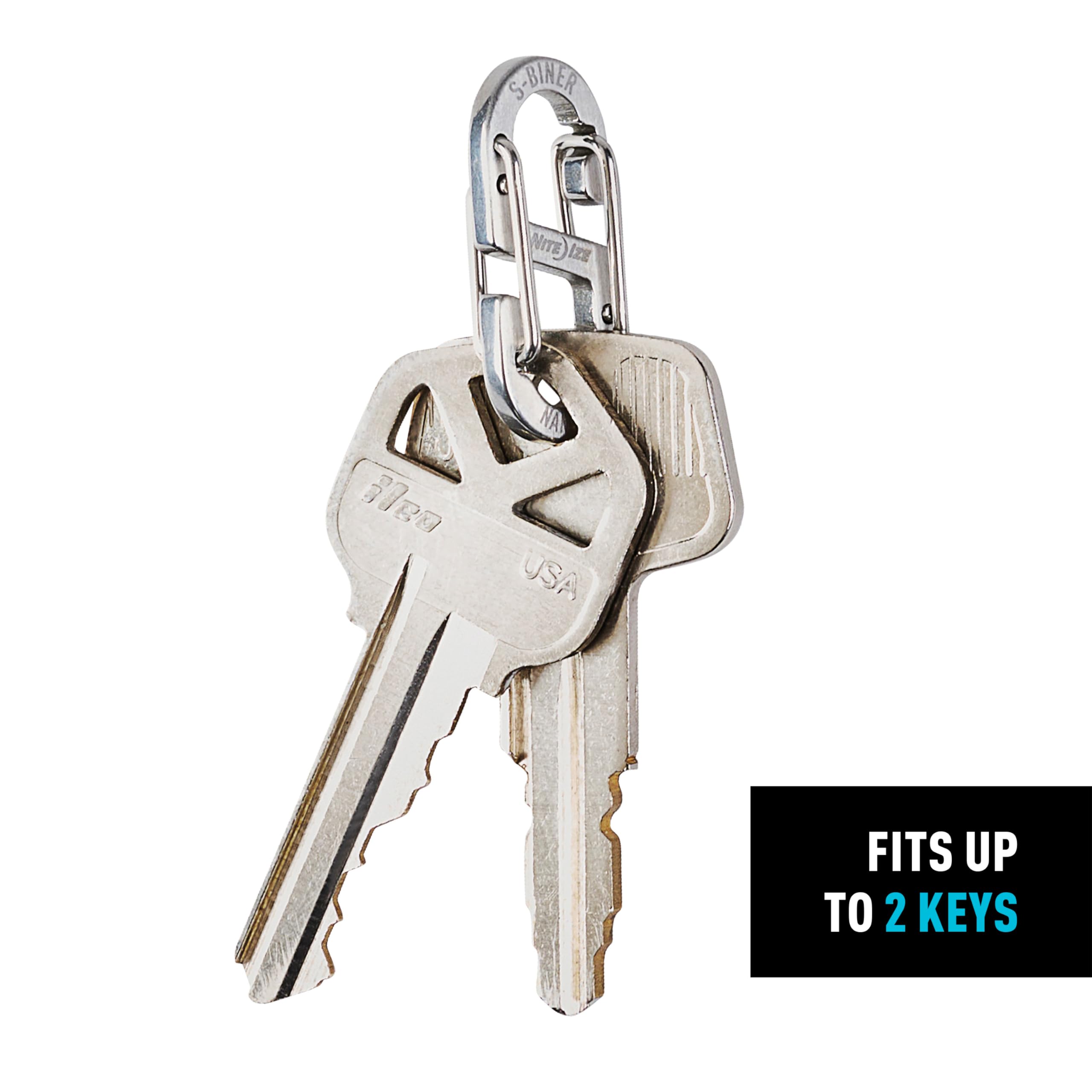Nite Ize S-Biner NanoLock stainless steel body highlighting durability