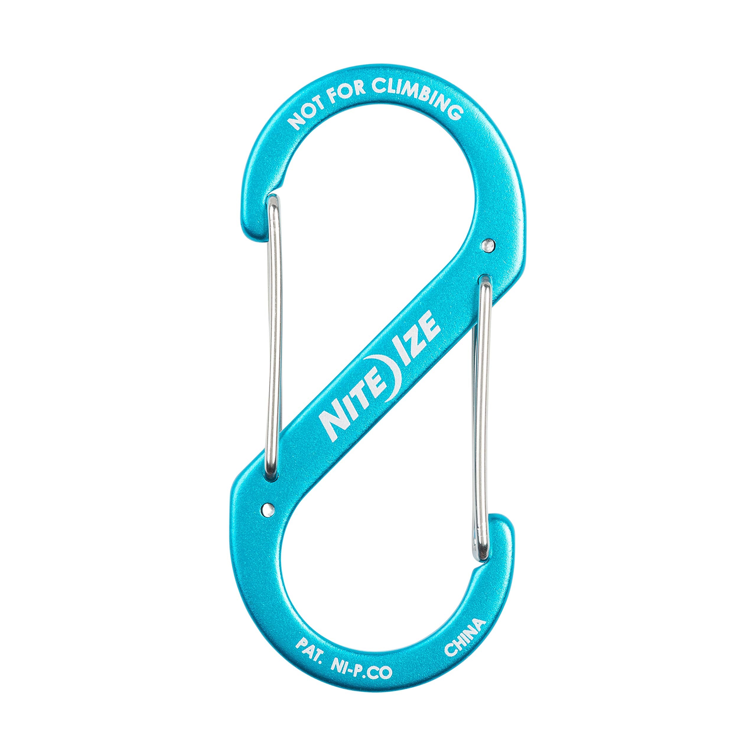 Nite Ize S-Biner Size #4 blue rugged aluminum construction for lightweight strength.