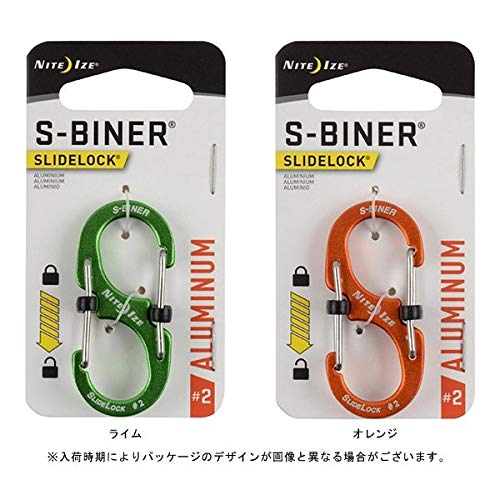 Nite Ize S-Biner Slidelock Aluminum #2 Orange everyday carry ready.