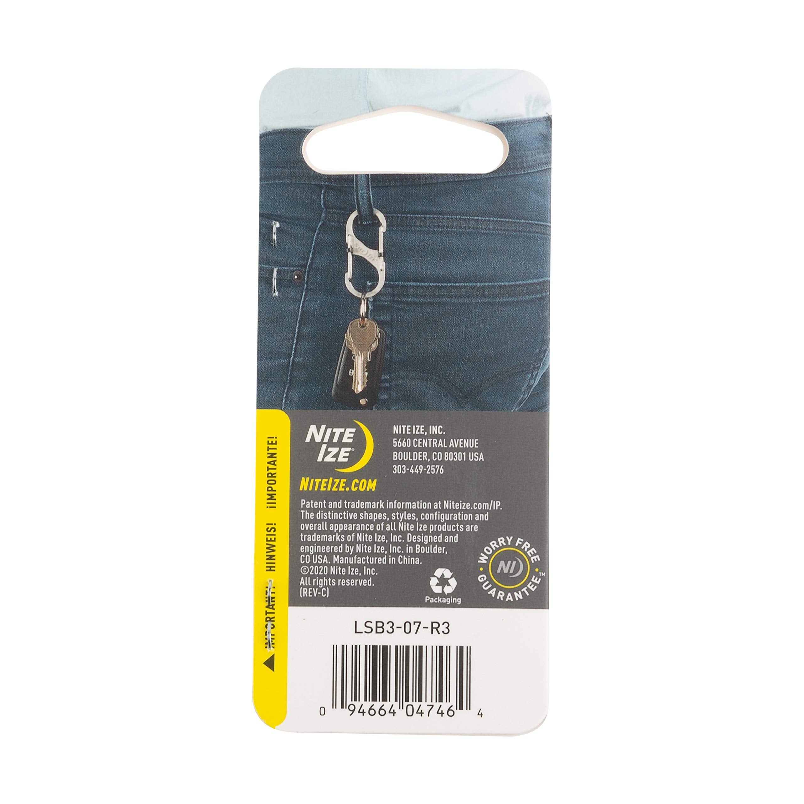 Nite Ize S-Biner SlideLock size 3 clip for keys and items