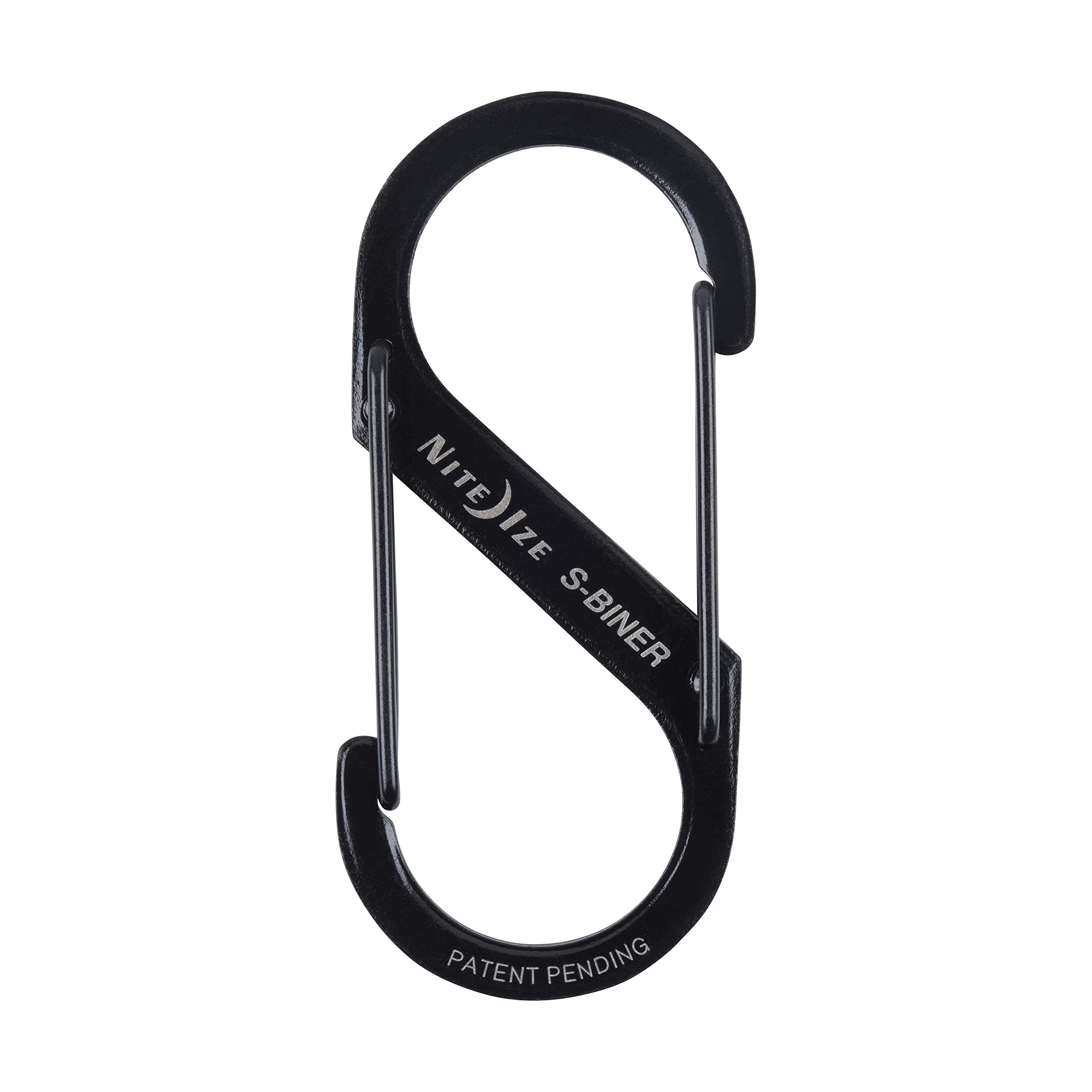 Nite Ize S-Biner stainless steel side view showing double gates for quick clipping.