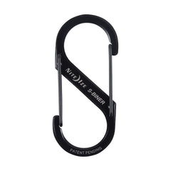 Nite Ize S-Biner stainless steel side view showing double gates for quick clipping.