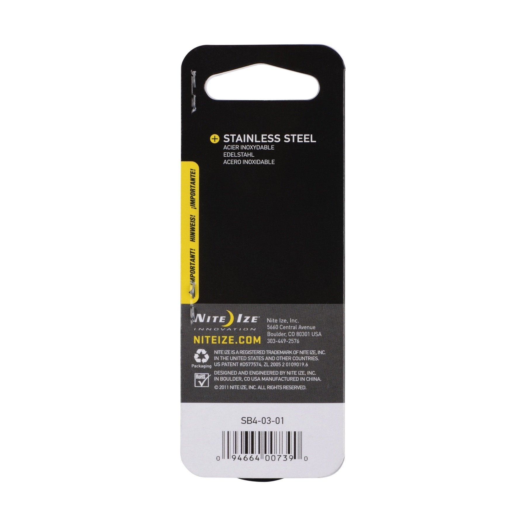 Nite Ize S-Biner 75 lb rating supports sturdy everyday tasks.