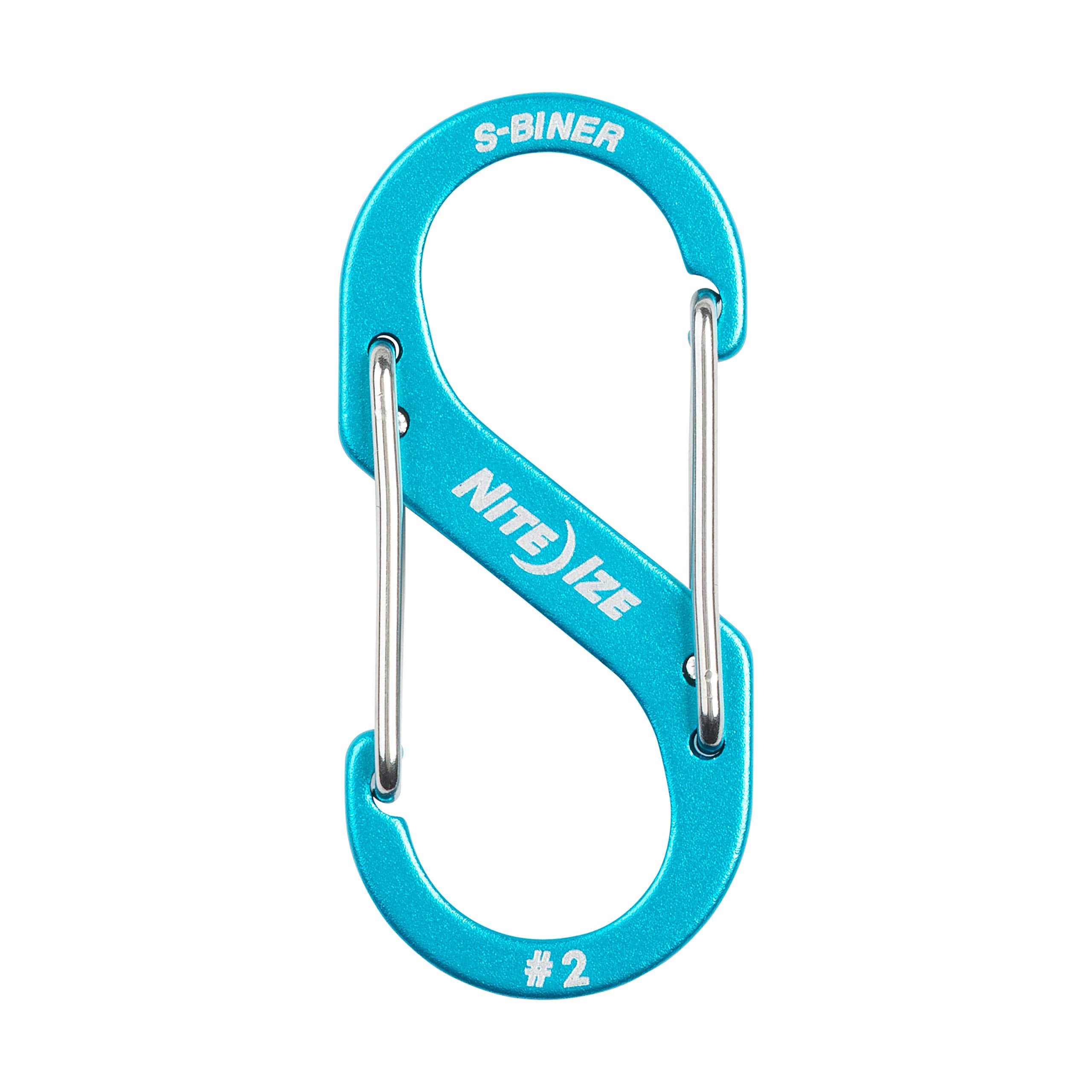 Nite Ize S-Biner blue two-gate design secures zippers and small gear.