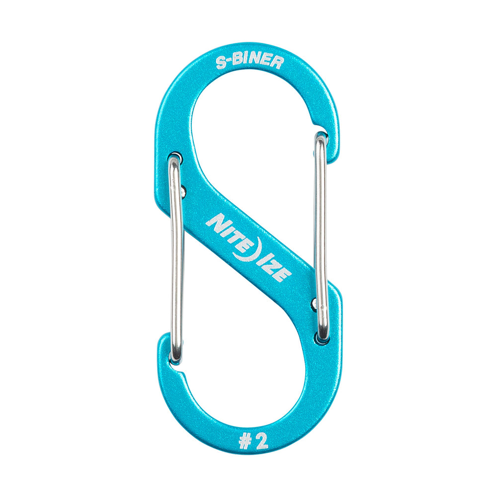 Nite Ize S-Biner blue two-gate design secures zippers and small gear.
