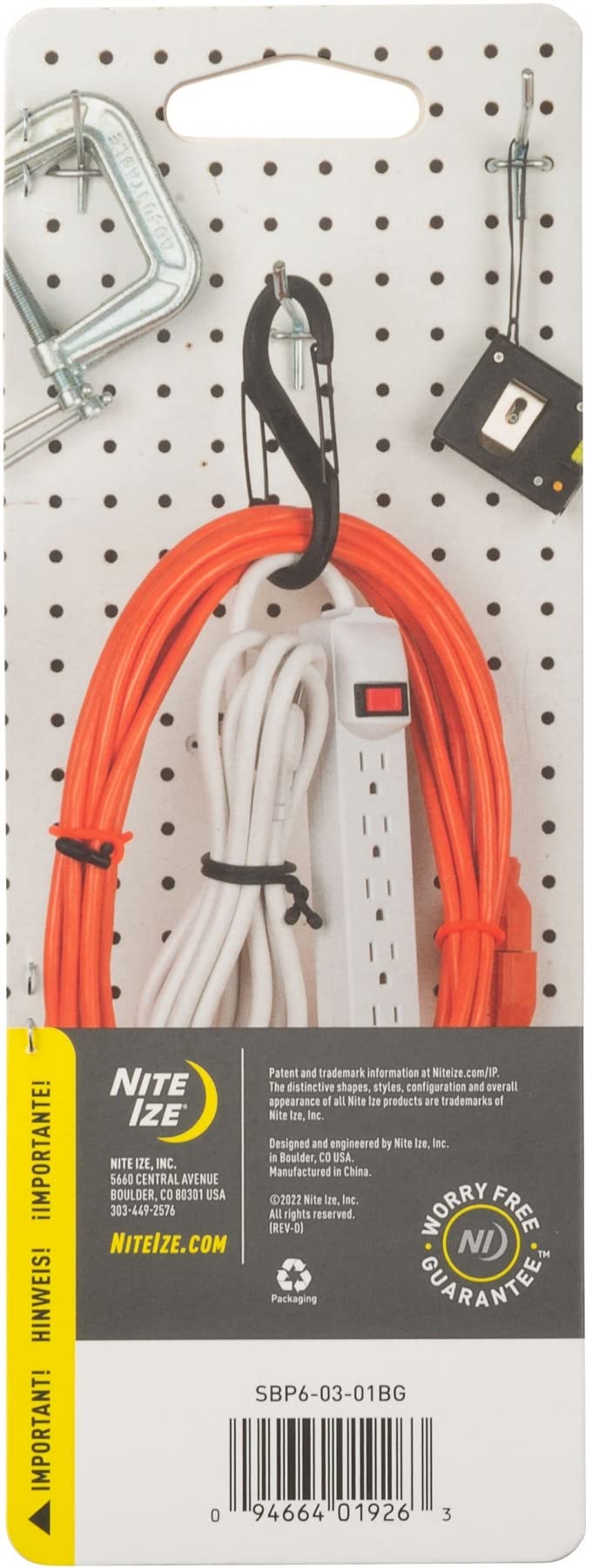 Nite Ize S-Biner double gate closure detail showing secure connections for keys and gear.