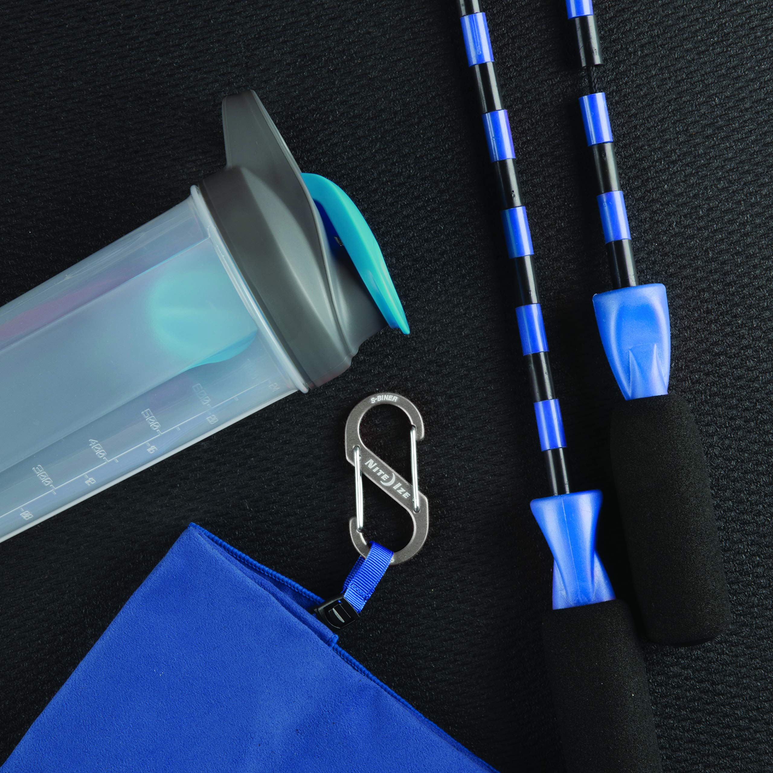 Nite Ize Size-3 S-Biner attaches gear to backpacks and bags.