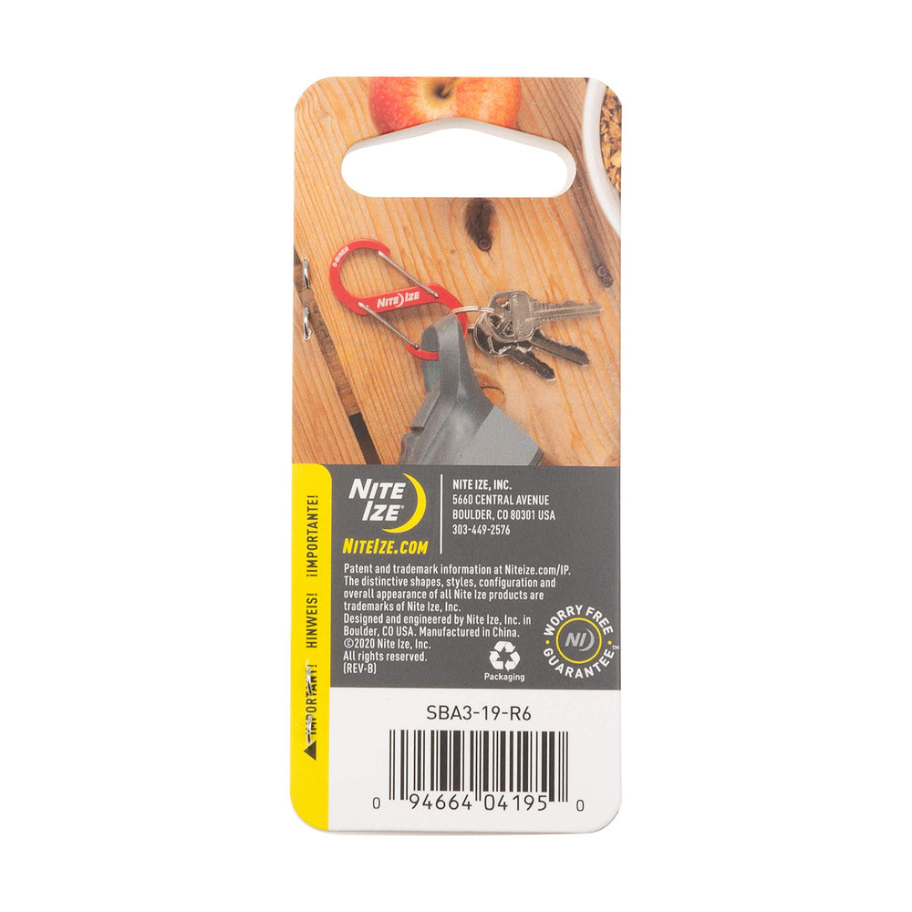 Nite Ize Size-3 S-Biner compact dimensions suitable for everyday carry.