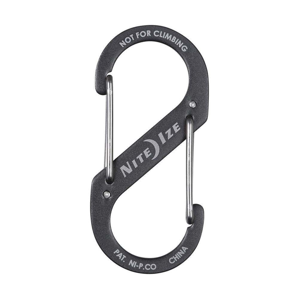 Nite Ize Size-3 S-Biner lightweight aluminum construction with stainless-steel gates.