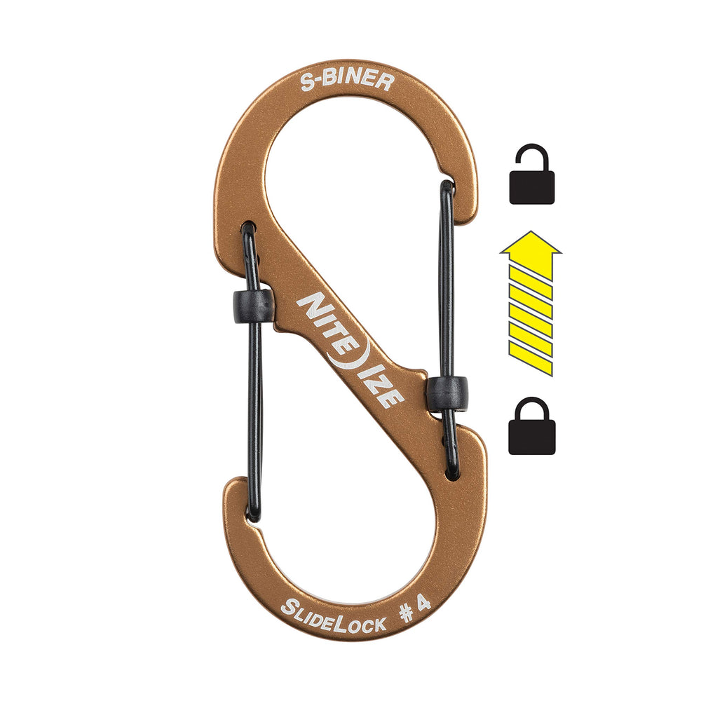 Nite Ize S-Biner SlideLock keeps keys attached to a bag securely.