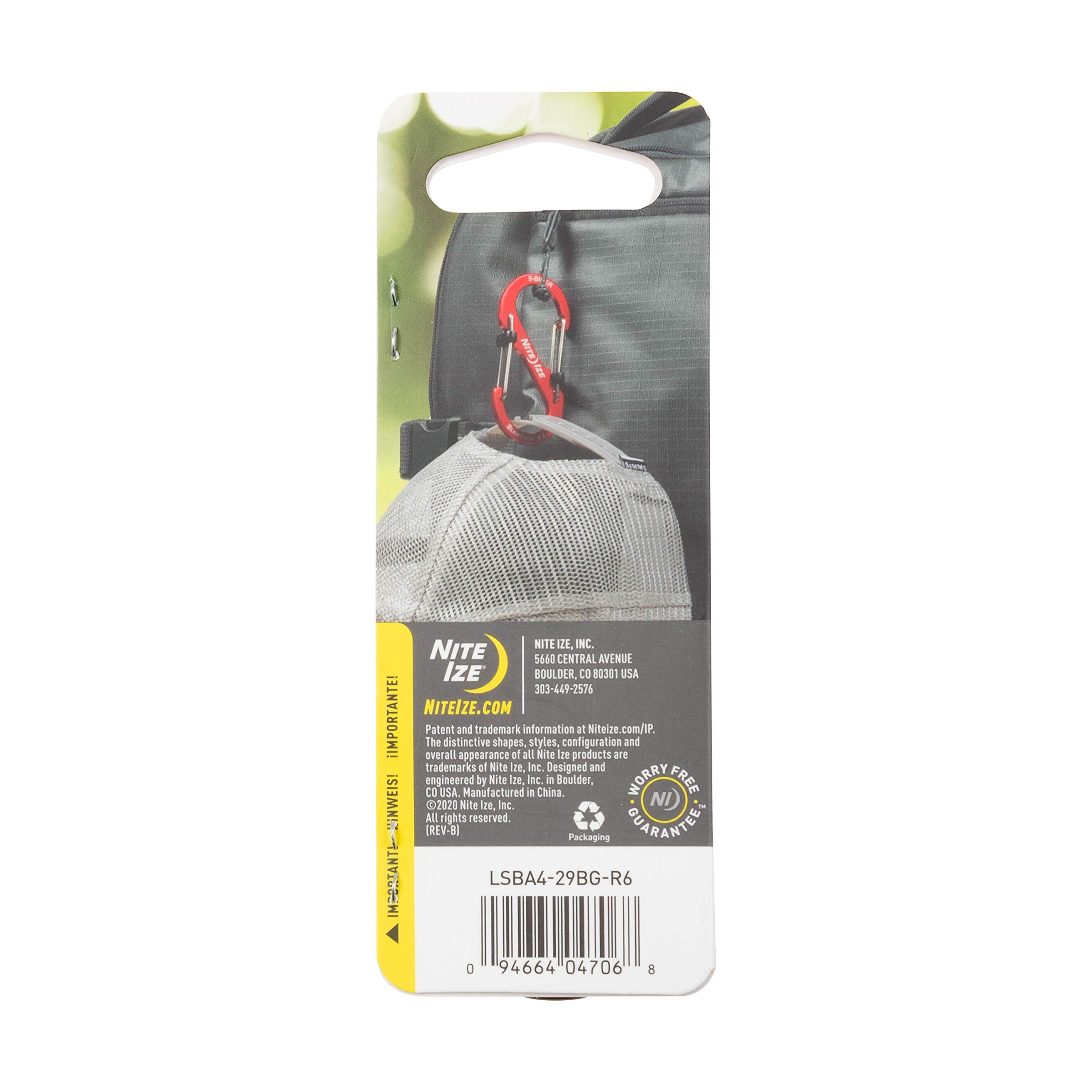 Nite Ize S-Biner SlideLock slim design fits in pockets and bags.