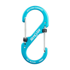 Nite Ize Size-4 S-Biner SlideLock blue with keys demonstrates everyday use