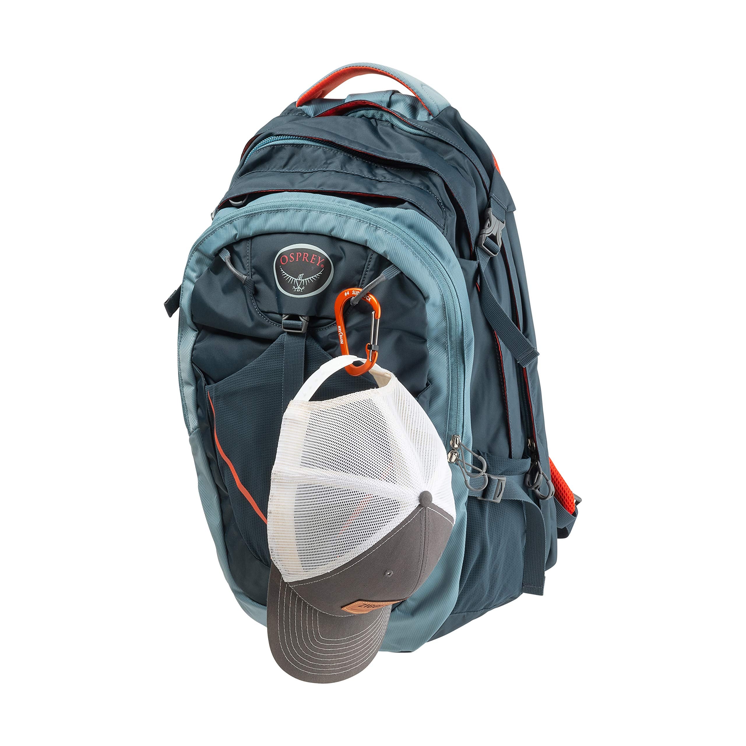 Nite Ize SlideLock No4 orange carabiner for hang packaged retail display.