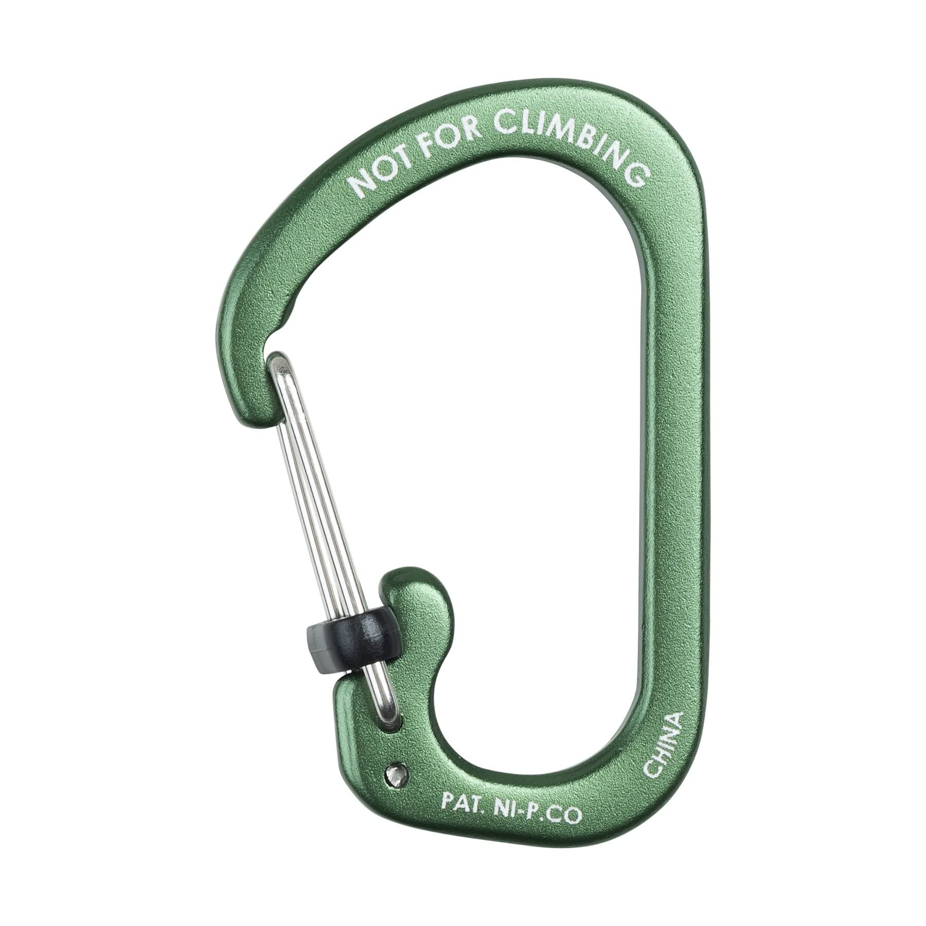 Nite Ize SlideLock carabiner olive attached to belt clip