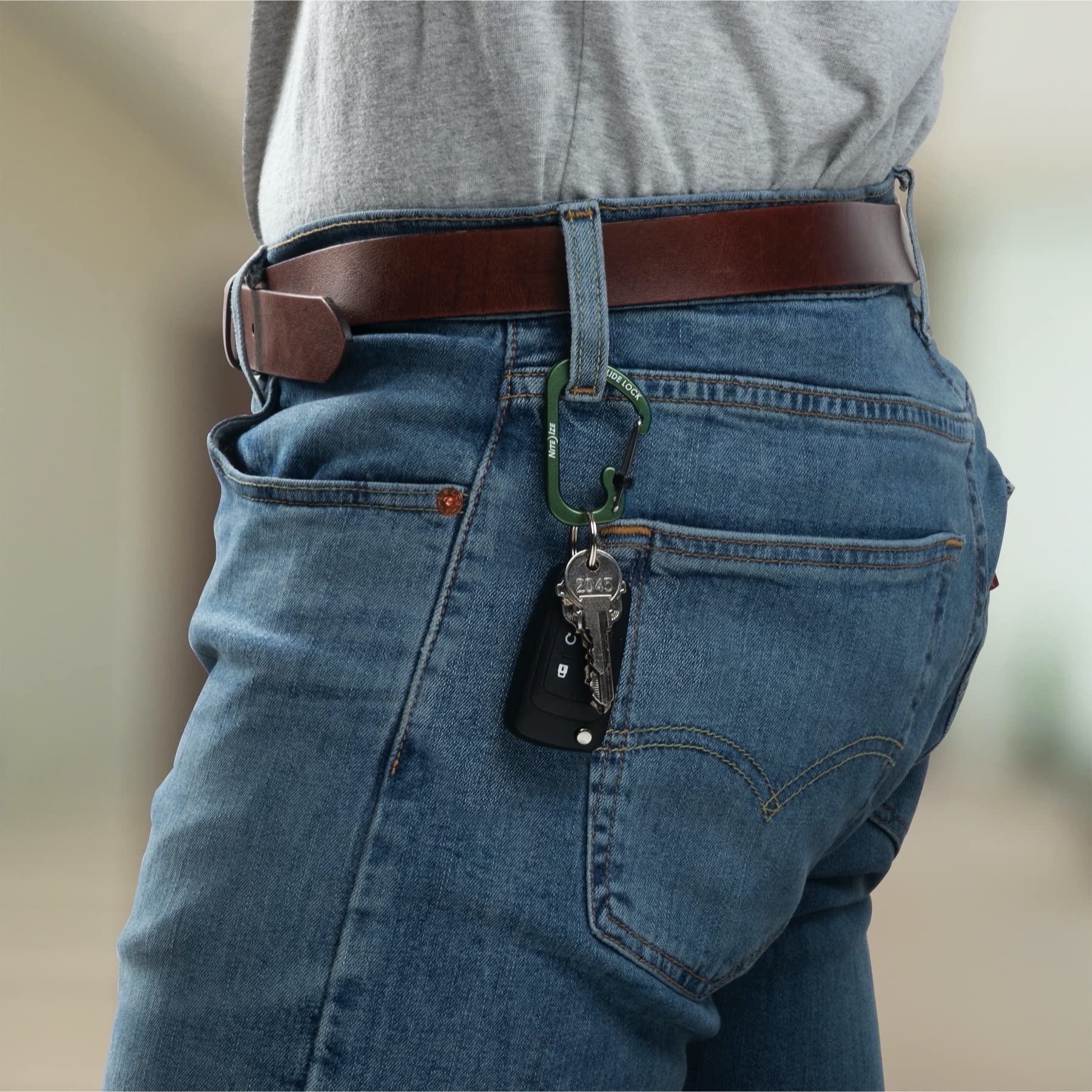 Nite Ize SlideLock carabiner olive lightweight everyday carry