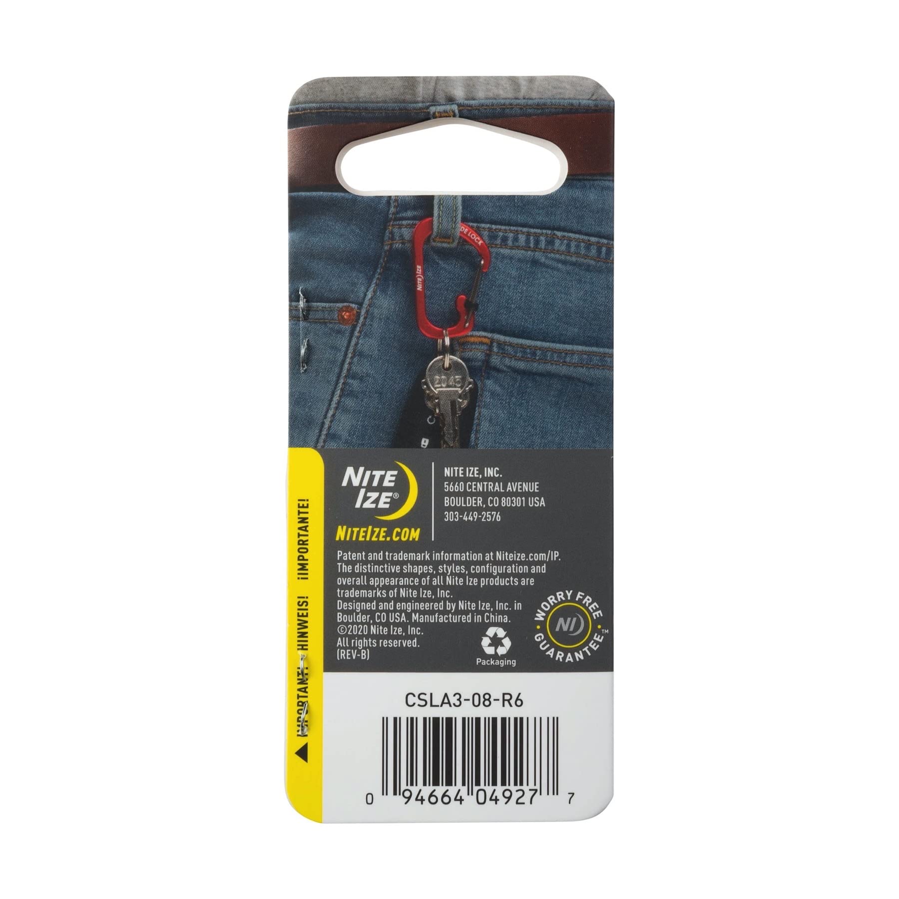 Nite Ize SlideLock carabiner olive color stands out subtly