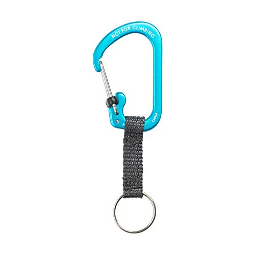Slim-line carabiner profile lies flat in your pocket.