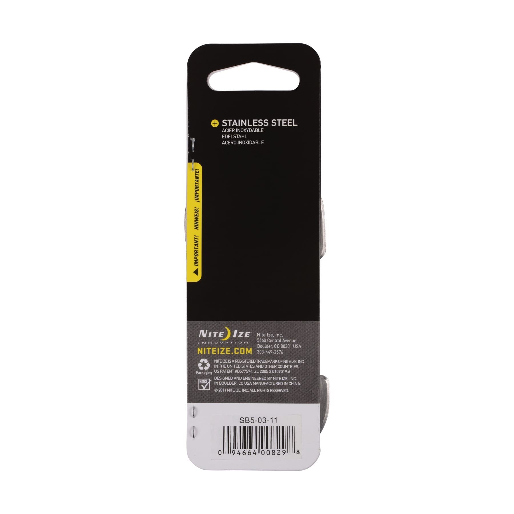 Nite Ize Stainless S-Biner attached to keys provides secure, accessible carry.