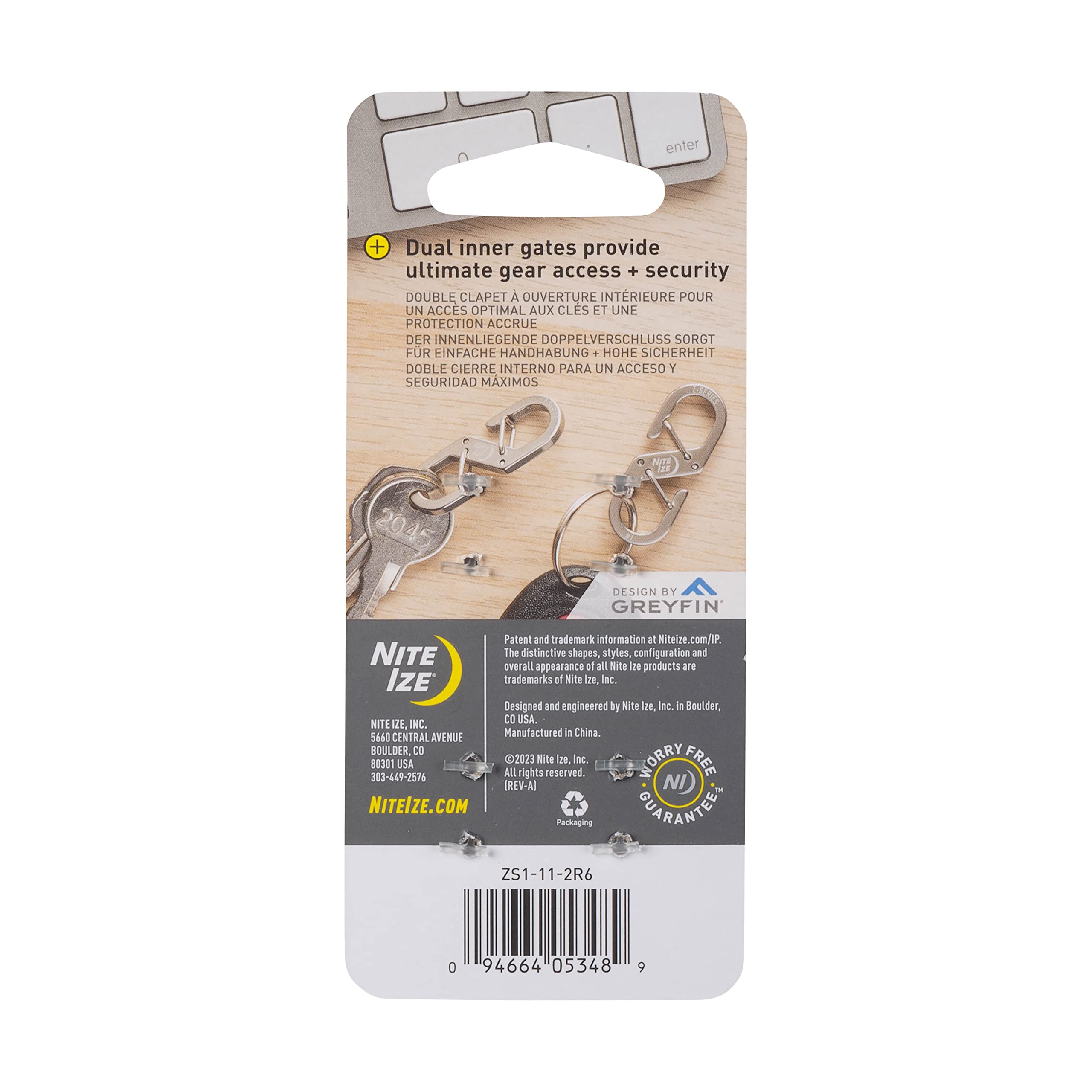 Nite Ize Z-Series three sizes accommodate varying key sets and gear.