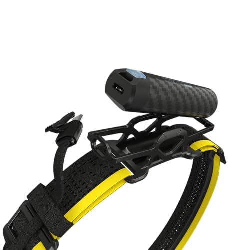 Nitecore Carbon 6K on headband distributes weight for comfortable all-day wear.