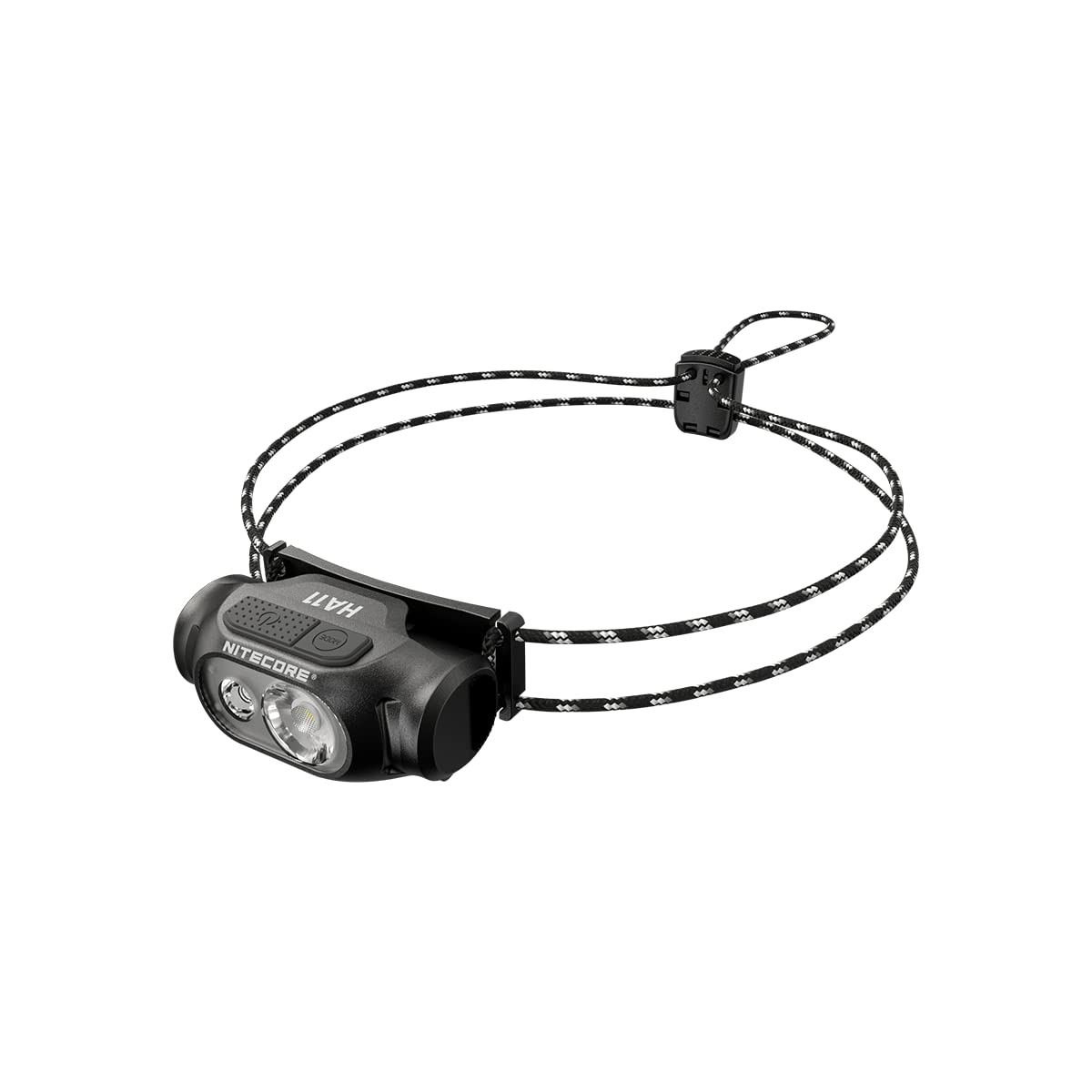Nitecore HA11 front view, compact headlamp ideal for hands-free lighting during hikes.