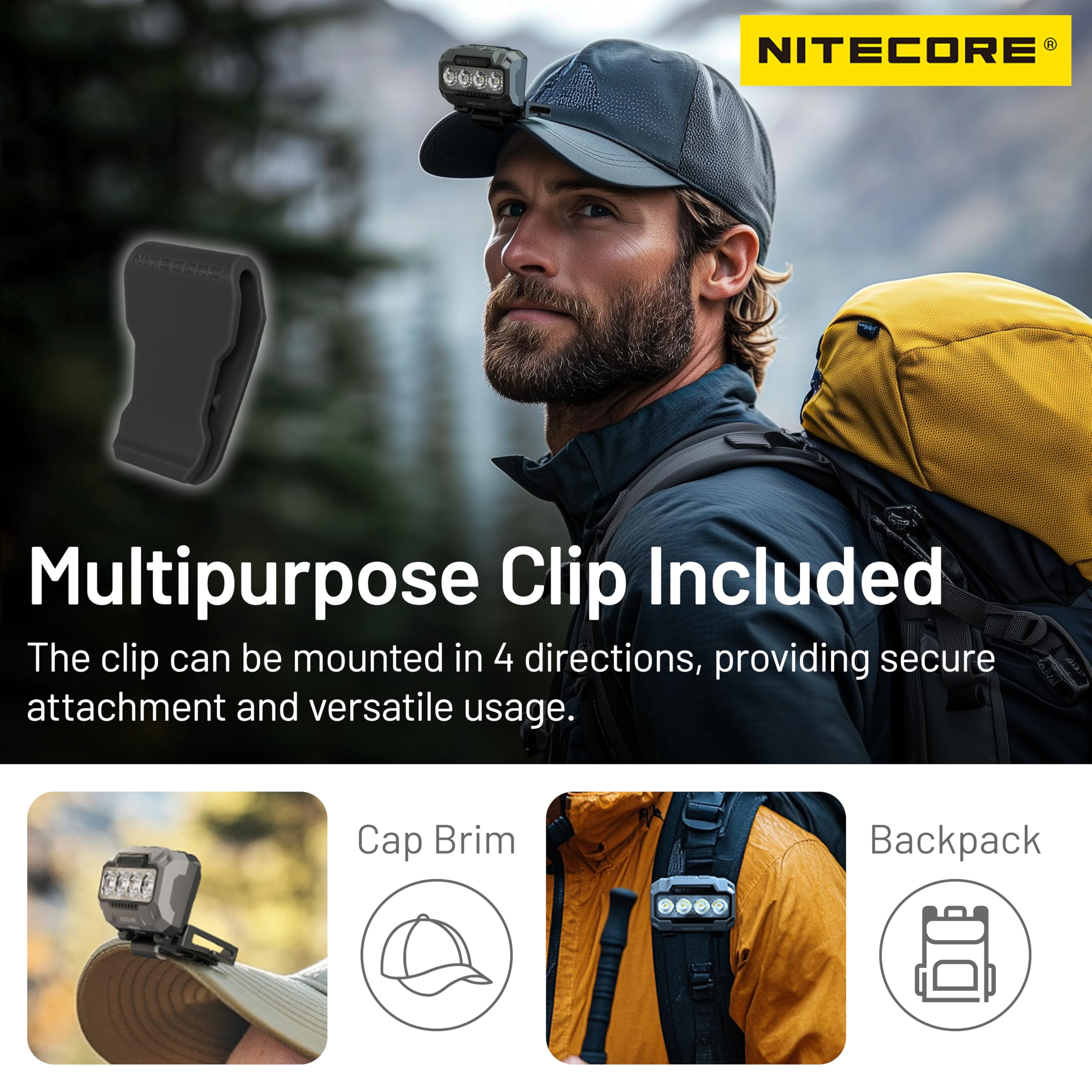 Nitecore HA23 battery compatibility with AAA and Li-ion packs.