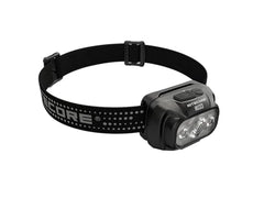 Nitecore HC33 worn on a headband for hands-free night hiking.