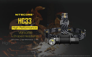 Nitecore HC33 with two-channel USB charger for easy charging.
